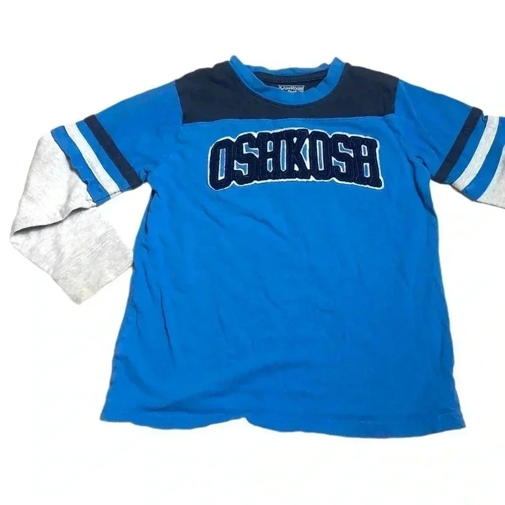 OSHKOSH Boy’s Long Sleeve Varsity Tee- Sz 6